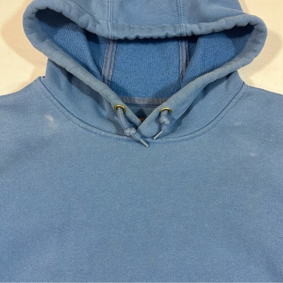 Carhartt Sweatshirt Mens Large Original Fit Hoodie Pocket Workwear School Blue - Picture 8 of 10